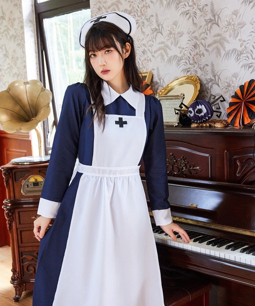 セール】「 ロングナース 」 ハロウィン コスプレ ナース ナース