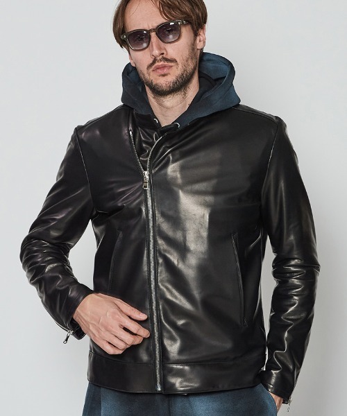 ACANTHUS(アカンサス)の「mj9949- Leather Semi Double Riders ライダースジャケット(ライダースジャケット・メンズ・ブラック・XL/L/M/S)」の5枚目の写真