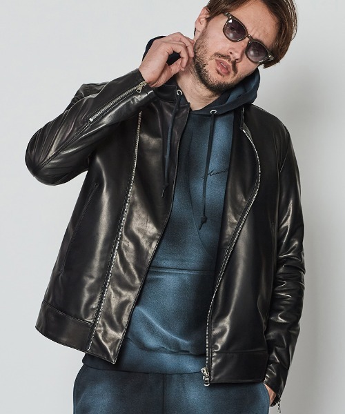ACANTHUS(アカンサス)の「mj9949- Leather Semi Double Riders ライダースジャケット(ライダースジャケット・メンズ・ブラック・XL/L/M/S)」の6枚目の写真