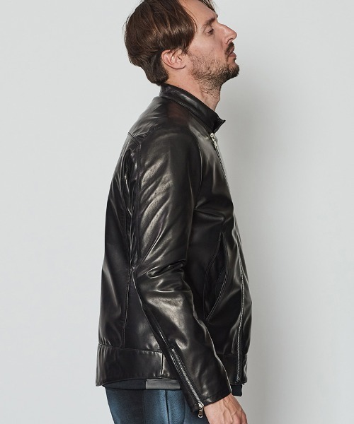 ACANTHUS(アカンサス)の「mj9949- Leather Semi Double Riders ライダースジャケット(ライダースジャケット・メンズ・ブラック・XL/L/M/S)」の10枚目の写真