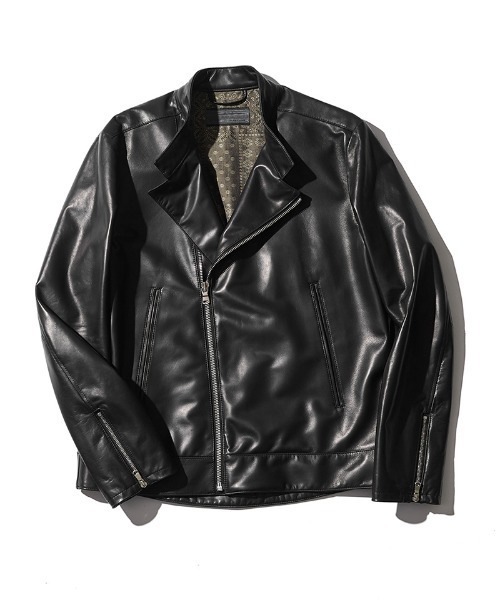 ACANTHUS(アカンサス)の「mj9949- Leather Semi Double Riders ライダースジャケット(ライダースジャケット・メンズ・ブラック・XL/L/M/S)」の14枚目の写真