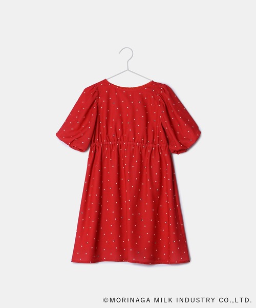 ROPE' PICNIC(ロペピクニック)の「【KIDS】【Pino meets ROPE' PICNIC】Pinoドットワンピース(ワンピース・キッズ・レッド/ホワイト系その他/ダークブラウン・110/120/130/140)」の4枚目の写真