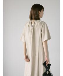 Lugnoncure | リネンブレンドネックギャザーワンピース(ワンピース)