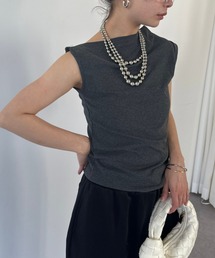 アシメネックTシャツ