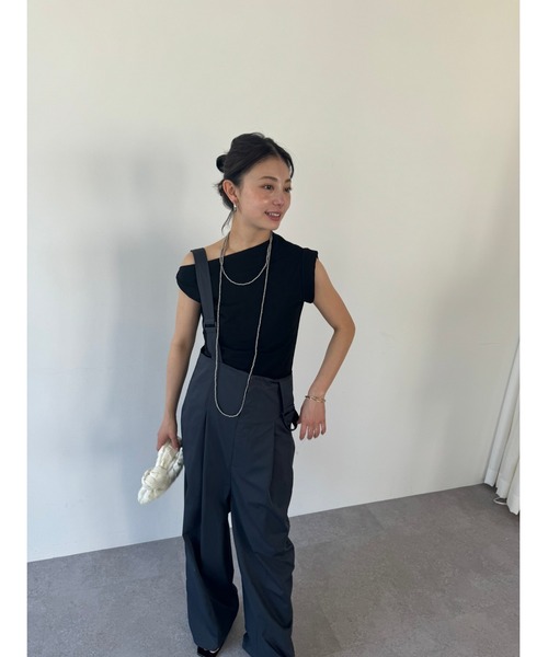 HANNE(アン)の「アシメネックTシャツ(Tシャツ/カットソー・レディース・ホワイト/ブラック/グレー・FREE)」の21枚目の写真