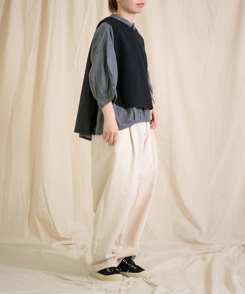 Brocante / ブロカント] 生成デニム アンプリッセパンツ