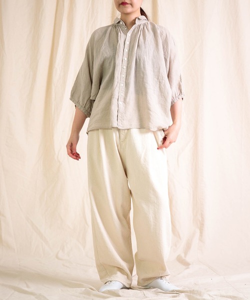 Brocante / ブロカント] 生成デニム アンプリッセパンツ | Domingo