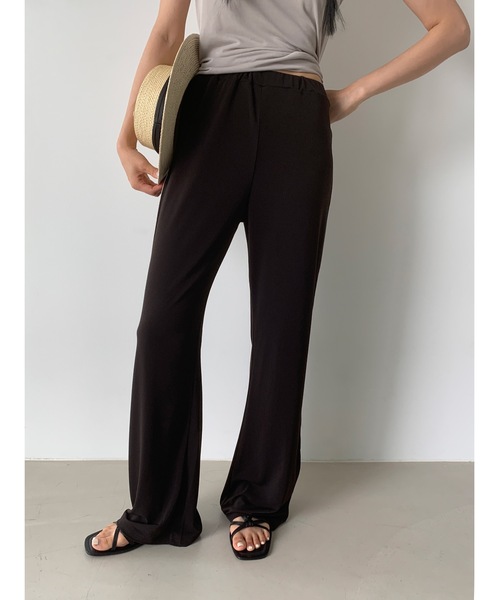 Didot.showroom（ディドット ショールーム）の「【DIDOT.】サイドラインパイピングトラックパンツ（スウェットパンツ・レディース・ブラウン/パープル/ネイビー/チャコール・FREE）」の10枚目の写真