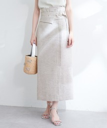 コルセットベルト付きナロースカート