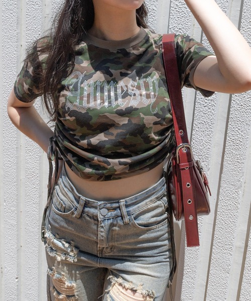 dispark（ディスパーク）の「DISPARK/サイドドロストラインストーンT（Tシャツ/カットソー・レディース・ブラック/ホワイト/その他1・FREE）」の11枚目の写真