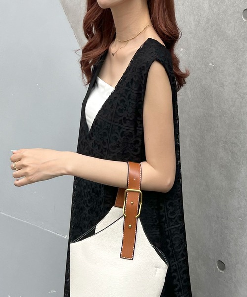 Futier land（フューティアランド）の「パネルレース2wayジャンパースカート（ワンピース・レディース・ホワイト/ブラック・FREE）」の17枚目の写真