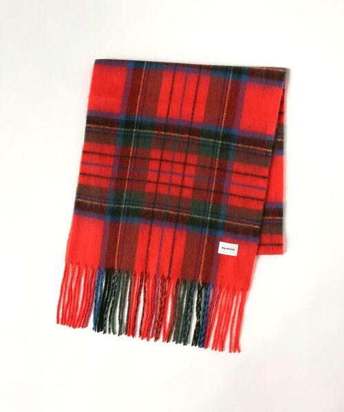 Ray BEAMS(レイビームス)の「チェック マフラー(マフラー・レディース・グレー/レッド・ONE SIZE)」の11枚目の写真