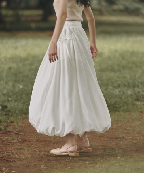 moi tytto（モイテュット）の「ポケットギャザーバルーンスカート（スカート・レディース・オフホワイト/ブラック/ナチュラル・SMALL/MEDIUM）」の21枚目の写真