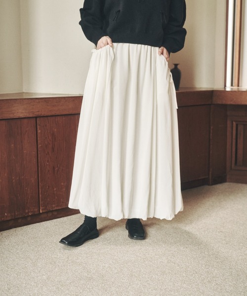 ポケットギャザーバルーンスカート（スカート）｜moi tytto