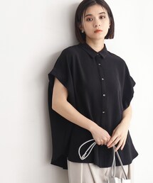 THE SHOP TK （ザ ショップ ティーケー ）の「【涼しい！/シワになりにくい/吸水速乾/洗える】フレンチ袖シャツブラウス（シャツ/ブラウス）」