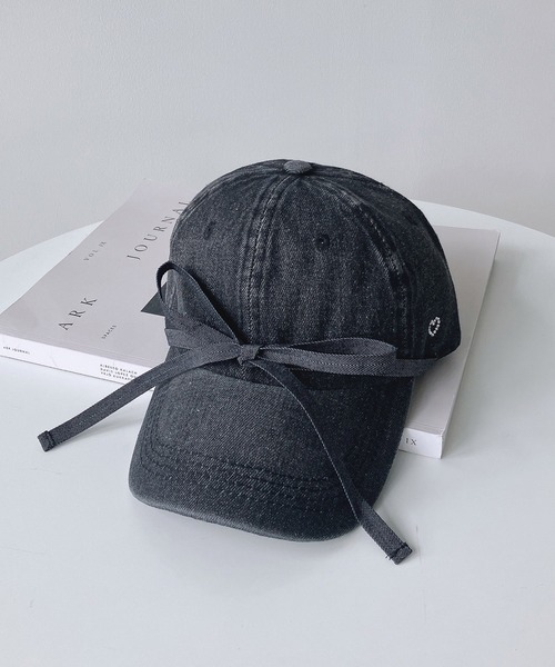 AS KNOW AS plus（アズノゥアズプラス）の「◎デニムリボンキャップ（キャップ・レディース・ブラック/ライトブルー/ブルー・FREE）」の12枚目の写真