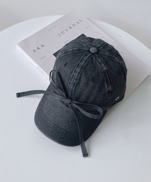 AS KNOW AS plus（アズノゥアズプラス）の「◎デニムリボンキャップ（キャップ・レディース・ブラック/ライトブルー/ブルー・FREE）」の11枚目の写真