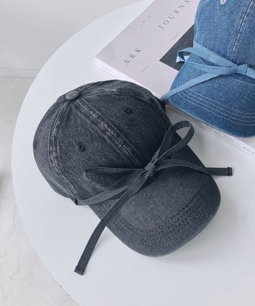 AS KNOW AS plus（アズノゥアズプラス）の「◎デニムリボンキャップ（キャップ・レディース・ブラック/ライトブルー/ブルー・FREE）」の18枚目の写真