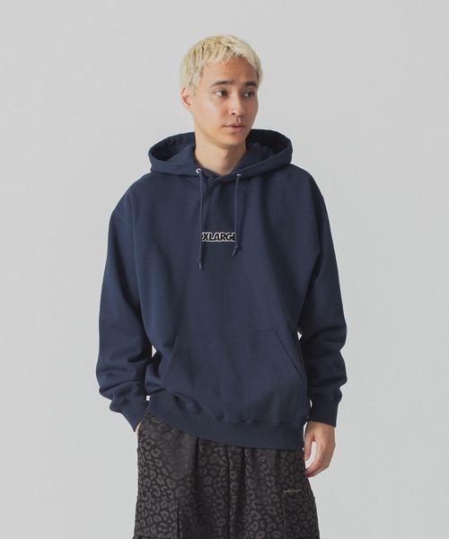 X-LARGE STANDARD LOGO HOODIE (M) ASH メンズ XLARGE（エクストラ
