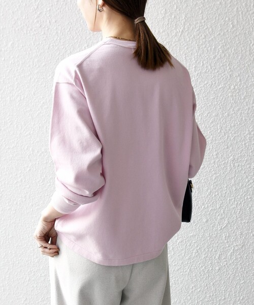 SHIPS any:〈手洗い可能〉スウェットライク ニット プルオーバー