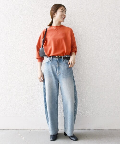 SHIPS any:〈手洗い可能〉スウェットライク ニット プルオーバー