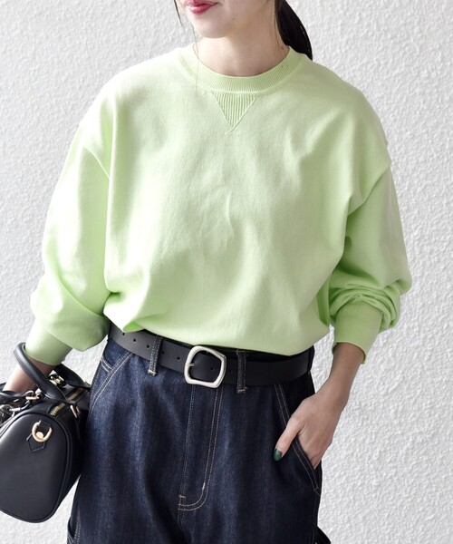 SHIPS any:〈手洗い可能〉スウェットライク ニット プルオーバー