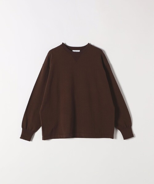 SHIPS any:〈手洗い可能〉スウェットライク ニット プルオーバー