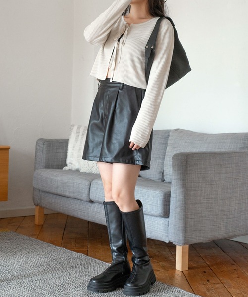 WEGO（ウィゴー）の「WEGO/リボンリブカーディガン（カーディガン/ボレロ・レディース・ピンク/ホワイト/ブラック/グレー・FREE）」の15枚目の写真