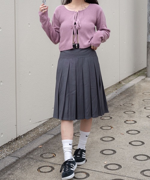 WEGO（ウィゴー）の「WEGO/リボンリブカーディガン（カーディガン/ボレロ・レディース・ピンク/ホワイト/ブラック/グレー・FREE）」の5枚目の写真