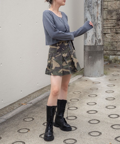 WEGO（ウィゴー）の「WEGO/リボンリブカーディガン（カーディガン/ボレロ・レディース・ピンク/ホワイト/ブラック/グレー・FREE）」の8枚目の写真