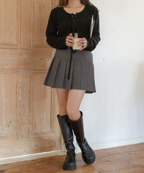 WEGO（ウィゴー）の「WEGO/リボンリブカーディガン（カーディガン/ボレロ・レディース・ピンク/ホワイト/ブラック/グレー・FREE）」の21枚目の写真