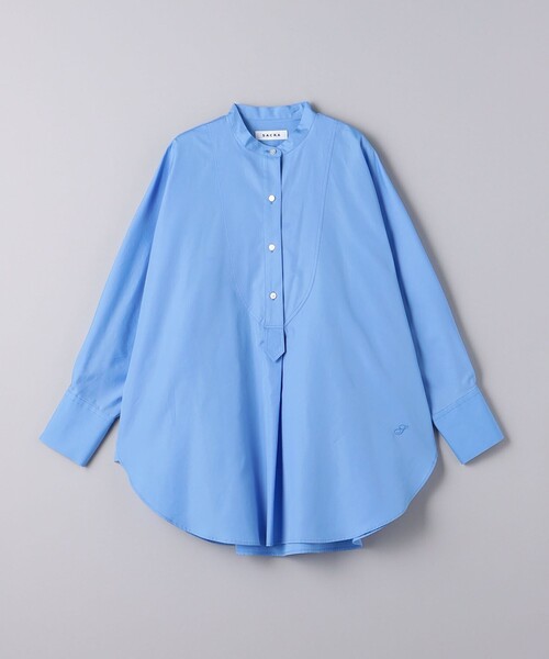 SACRA（サクラ）の「＜SACRA＞コットンポプリン ビッグシャツ（シャツ/ブラウス・レディース・ライトブルー/ホワイト・38）」の2枚目の写真