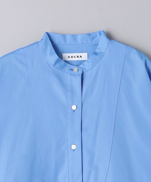 SACRA（サクラ）の「＜SACRA＞コットンポプリン ビッグシャツ（シャツ/ブラウス・レディース・ライトブルー/ホワイト・38）」の11枚目の写真