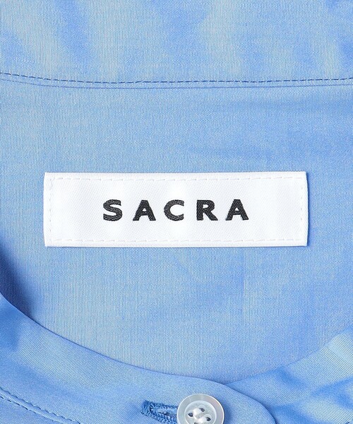 SACRA（サクラ）の「＜SACRA＞コットンポプリン ビッグシャツ（シャツ/ブラウス・レディース・ライトブルー/ホワイト・38）」の14枚目の写真