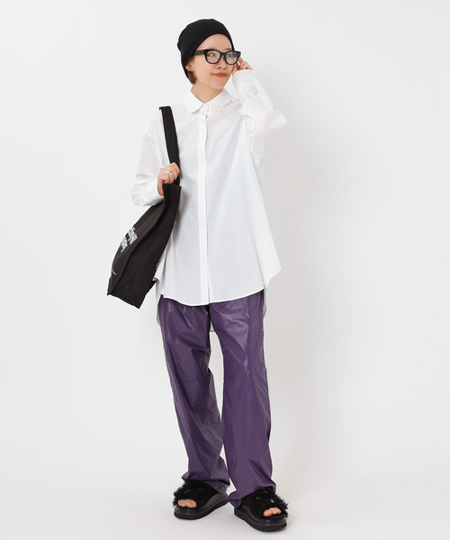 AP STUDIO（エーピーストゥディオ）の「【PLAYBACK/プレイバッグ】ウィンドブレーカーパンツ（スラックス・レディース・パープル・FREE）」の6枚目の写真