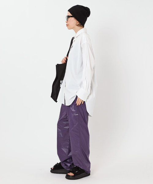AP STUDIO（エーピーストゥディオ）の「【PLAYBACK/プレイバッグ】ウィンドブレーカーパンツ（スラックス・レディース・パープル・FREE）」の5枚目の写真