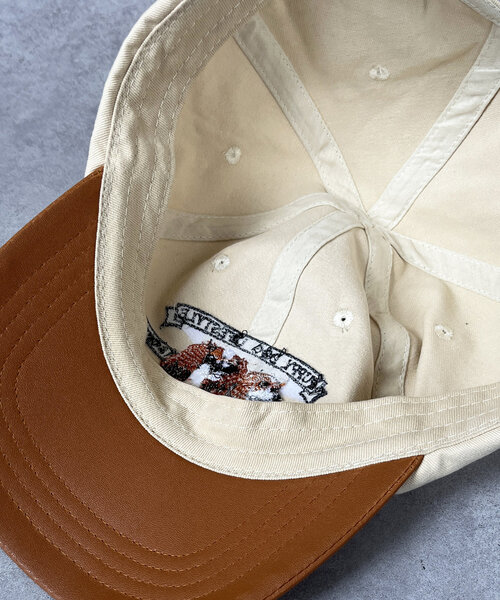 CPCM(シーピーシーエム)の「犬刺繍フェイクレザー×ツイルキャップ(キャップ・レディース・ベージュ/ネイビー/ブラック・FREE)」の19枚目の写真