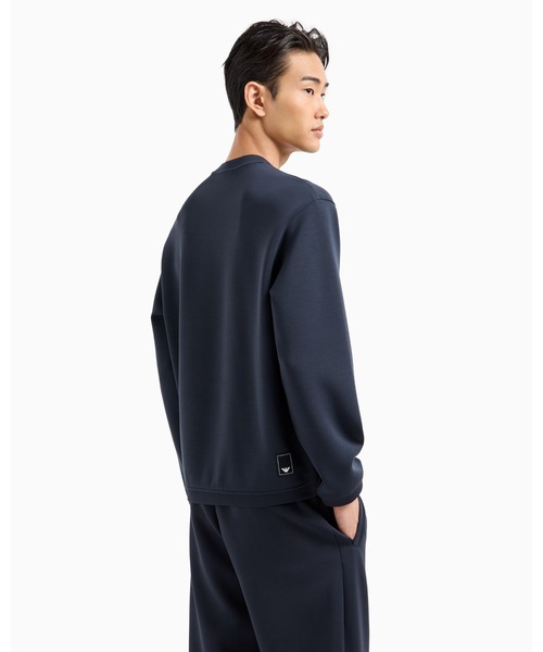 【セール】【エンポリオ アルマーニ】トラベルエッセンシャル スウェットシャツ モダール混紡ダブルジャージー（スウェット）｜EMPORIO ARMANI（エンポリオアルマーニ）