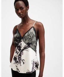 ALLSAINTS | IMMY LACE PANELLED V-NECK CAMI TOP | IMMY レース パネル Vネック キャミ トップ(キャミソール)
