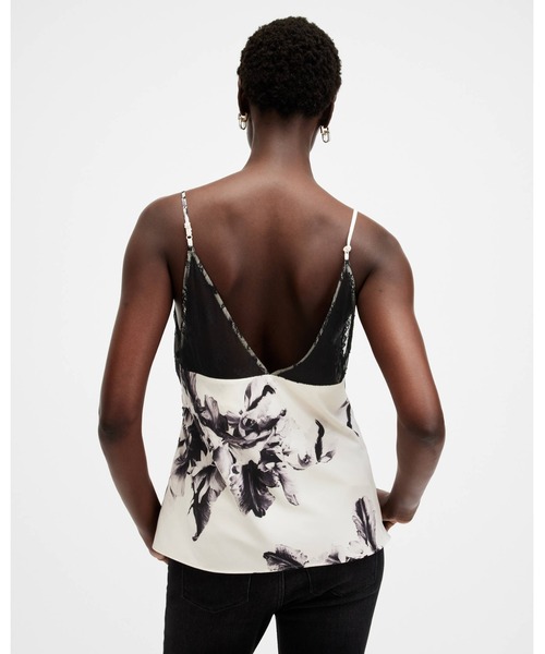 ALLSAINTS（オールセインツ）の「IMMY LACE PANELLED V-NECK CAMI TOP | IMMY レース パネル Vネック キャミ トップ（キャミソール・レディース・ホワイト系その他・4/6/8）」の8枚目の写真