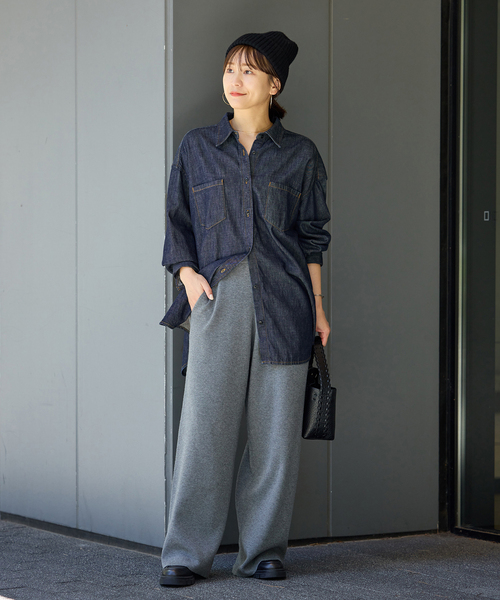 JOURNAL STANDARD(ジャーナルスタンダード)の「《追加2》ライトオンスデニムシャツ(シャツ/ブラウス・レディース・ブルー系その他/ネイビー・FREE)」の13枚目の写真