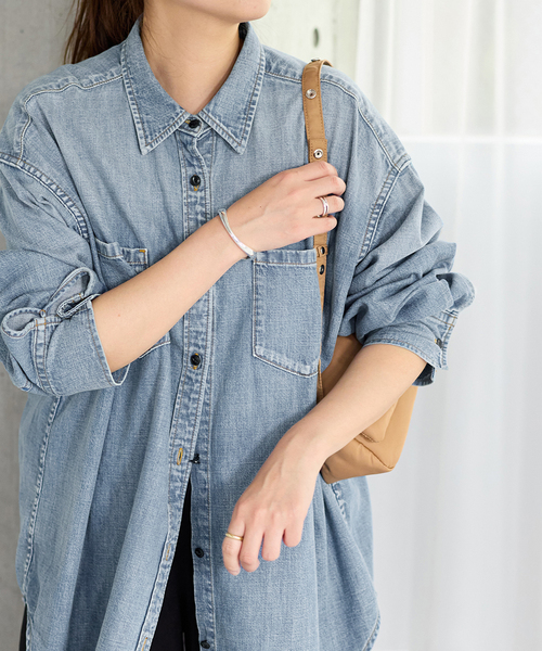 JOURNAL STANDARD ライトオンスデニムシャツ JOURNAL STANDARD シャツ ブラウス 「追加」ライトオンスデニム