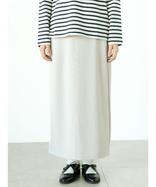 Lugnoncure（ルノンキュール）の「【選べる着丈】ポンチナロースカート（スカート・レディース・ブラック/ベージュ/ネイビー/ピンク/グリーン・ﾌﾘｰ(L)/ﾌﾘｰ(M)）」の22枚目の写真
