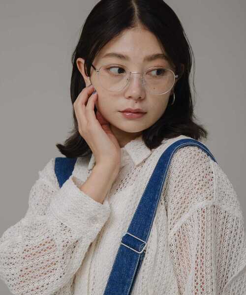 URBAN RESEARCH Sonny Label（アーバンリサーチサニーレーベル）の「メタルフレームダテメガネ（メガネ・レディース・シルバー・ONE）」の2枚目の写真