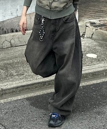 Chikashitsu + | 【Chikashitsu +】super buggy denim pants / 【チカシツプラス】スーパーバギーデニムパンツ(デニムパンツ)