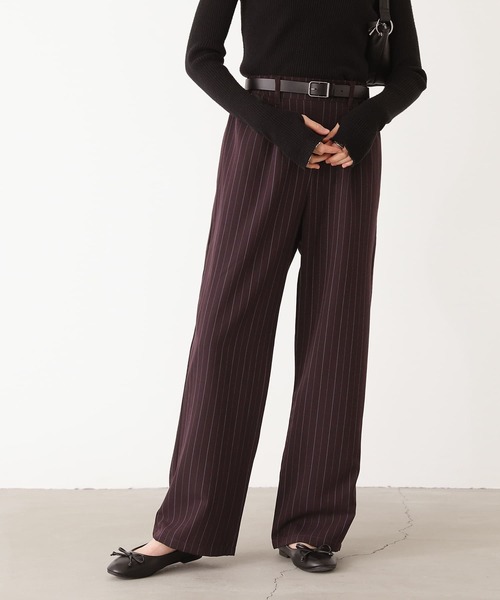 『ピンストライプストレートパンツ』（その他パンツ）｜n'OrLABEL（ノアールレーベル）