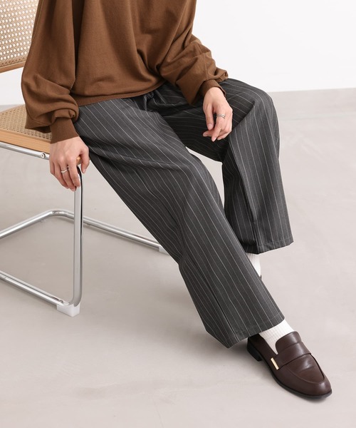 『ピンストライプストレートパンツ』（その他パンツ）｜n'OrLABEL（ノアールレーベル）