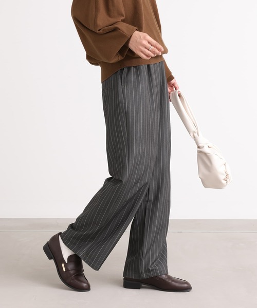 『ピンストライプストレートパンツ』（その他パンツ）｜n'OrLABEL（ノアールレーベル）