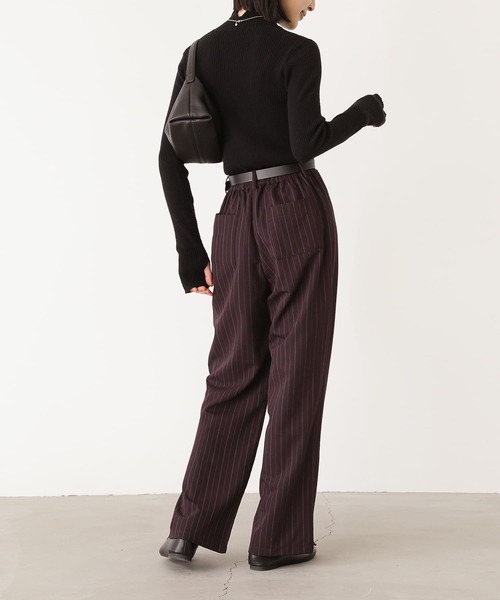 『ピンストライプストレートパンツ』（その他パンツ）｜n'OrLABEL（ノアールレーベル）