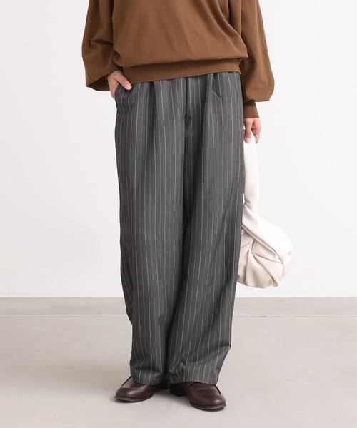 『ピンストライプストレートパンツ』（その他パンツ）｜n'OrLABEL（ノアールレーベル）